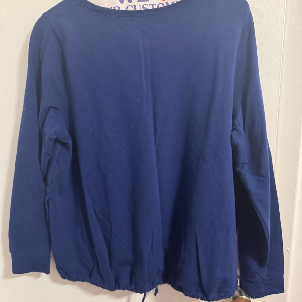 Belle Beach by Kim Gravel
French Terry
SeasideDrawstring Top 
Navy Salty Large - Picture 2 of 4